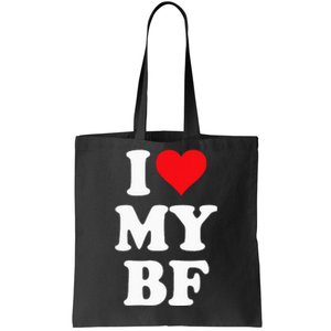 I Heart My Bf ValentineS Day For Boyfriend Best Tote Bag