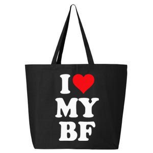 I Heart My Bf ValentineS Day For Boyfriend Best 25L Jumbo Tote