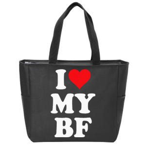 I Heart My Bf ValentineS Day For Boyfriend Best Zip Tote Bag