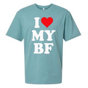 I Heart My Bf ValentineS Day For Boyfriend Best Sueded Cloud Jersey T-Shirt