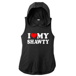 I Heart My Shawty Retro Shawty Ladies PosiCharge Tri-Blend Wicking Draft Hoodie Tank