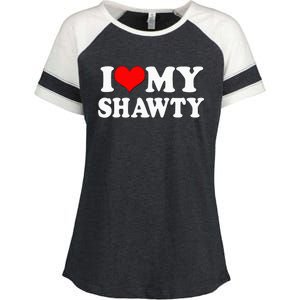 I Heart My Shawty Retro Shawty Enza Ladies Jersey Colorblock Tee