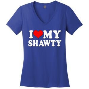 I Heart My Shawty Retro Shawty Women's V-Neck T-Shirt