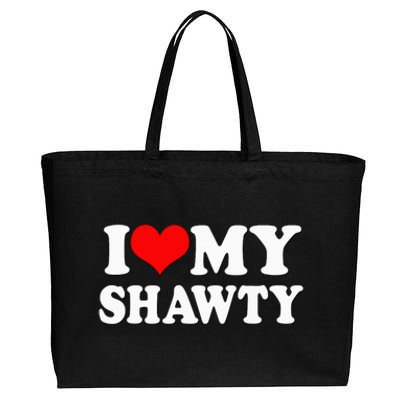 I Heart My Shawty Retro Shawty Cotton Canvas Jumbo Tote