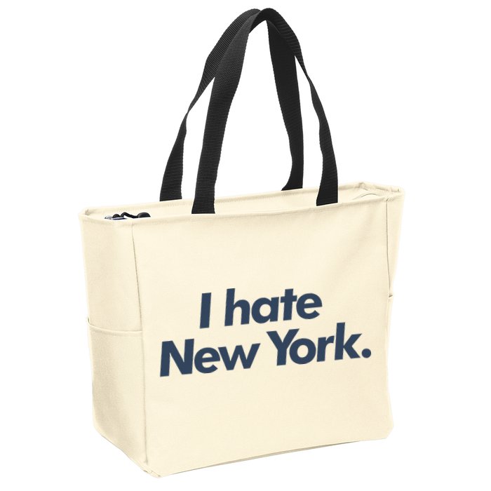 I Hate New York Zip Tote Bag