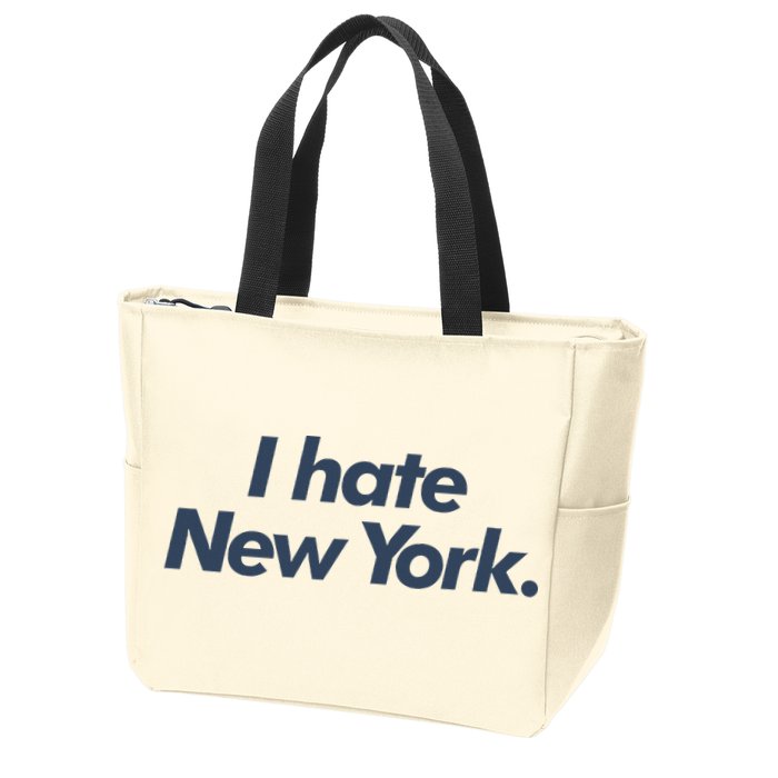 I Hate New York Zip Tote Bag