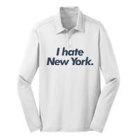 I Hate New York Silk Touch Performance Long Sleeve Polo