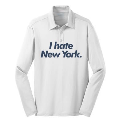 I Hate New York Silk Touch Performance Long Sleeve Polo