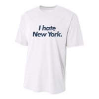 I Hate New York Youth Performance Sprint T-Shirt