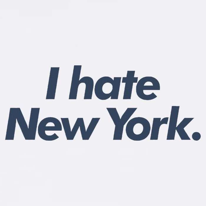 I Hate New York Cropped Pullover Crew