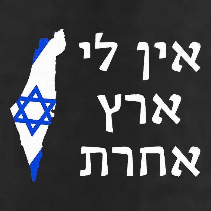 I Have No Other Land in Hebrew ProIsrael Zionist Jewish  7 Panel Mesh Trucker Snapback Hat