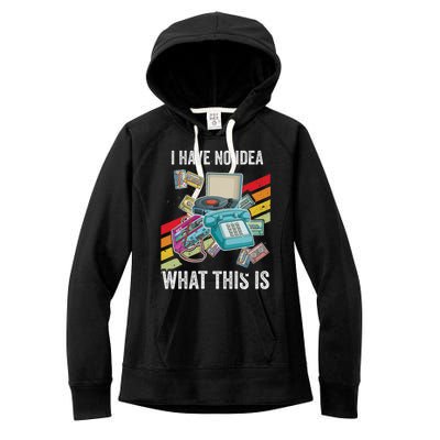 I Have No Idea What This Is 70s 80s 90s Theme Outfit Women's Fleece Hoodie