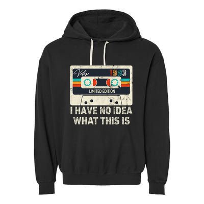 I Have No Idea What This Is Retro Cassette 80s 90s Outfit Garment-Dyed Fleece Hoodie
