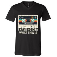 I Have No Idea What This Is Retro Cassette 80s 90s Outfit V-Neck T-Shirt