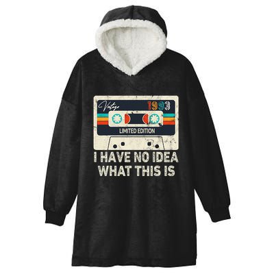 I Have No Idea What This Is Retro Cassette 80s 90s Outfit Hooded Wearable Blanket