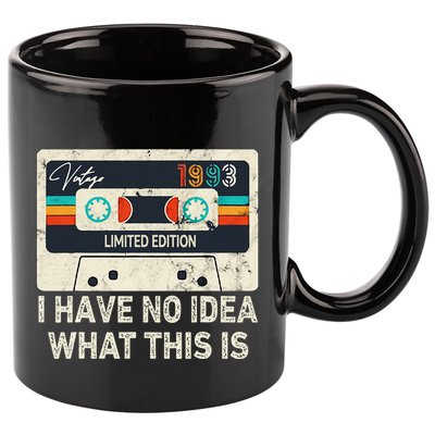 I Have No Idea What This Is Retro Cassette 80s 90s Outfit 11oz C Handle Ceramic Mug