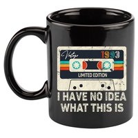 I Have No Idea What This Is Retro Cassette 80s 90s Outfit 11oz C Handle Ceramic Mug