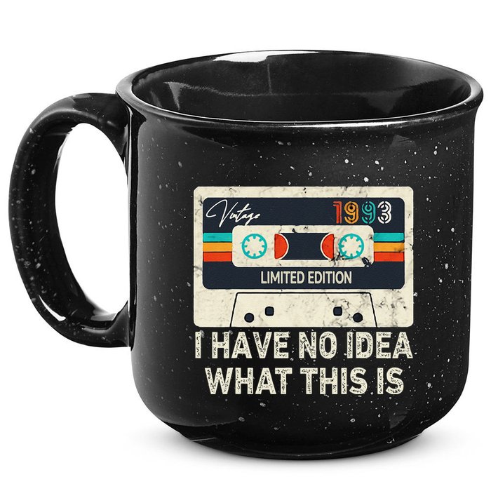 I Have No Idea What This Is Retro Cassette 80s 90s Outfit 15oz Campfire Ceramic Mug