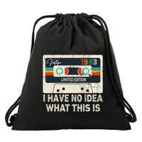 I Have No Idea What This Is Retro Cassette 80s 90s Outfit Drawstring Bag