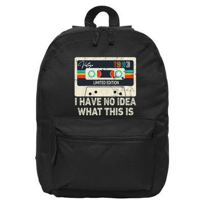 I Have No Idea What This Is Retro Cassette 80s 90s Outfit 16 in Basic Backpack