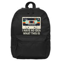 I Have No Idea What This Is Retro Cassette 80s 90s Outfit 16 in Basic Backpack