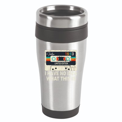 I Have No Idea What This Is Retro Cassette 80s 90s Outfit 16oz Travel Tumbler