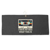 I Have No Idea What This Is Retro Cassette 80s 90s Outfit Large Microfiber Waffle Golf Towel