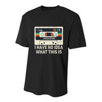 I Have No Idea What This Is Retro Cassette 80s 90s Outfit Youth Performance Sprint T-Shirt
