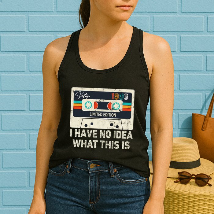I Have No Idea What This Is Retro Cassette 80s 90s Outfit Womens Tank Top