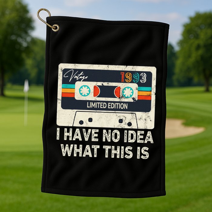 I Have No Idea What This Is Retro Cassette 80s 90s Outfit Golf Towel