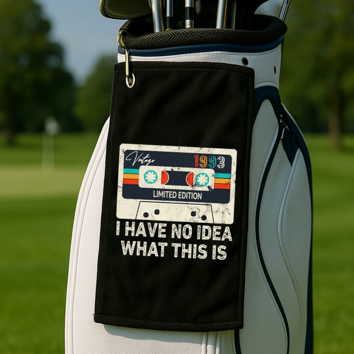 I Have No Idea What This Is Retro Cassette 80s 90s Outfit Golf Towel