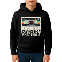 I Have No Idea What This Is Retro Cassette 80s 90s Outfit Kids Hoodie