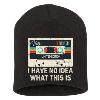I Have No Idea What This Is Retro Cassette 80s 90s Outfit Short Acrylic Beanie