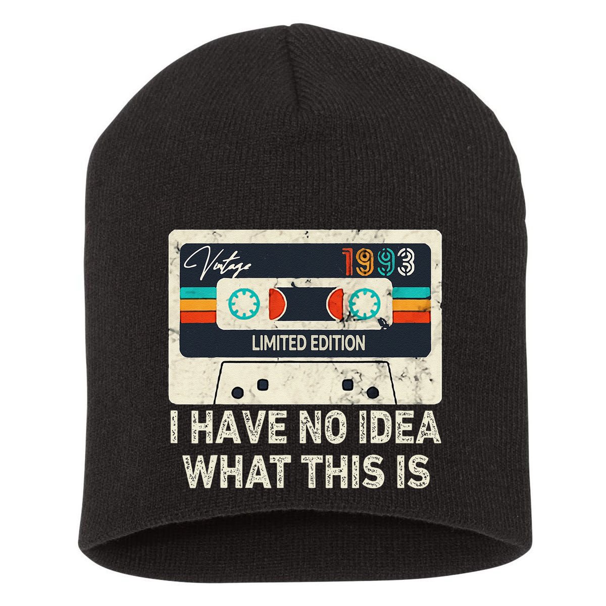 I Have No Idea What This Is Retro Cassette 80s 90s Outfit Short Acrylic Beanie