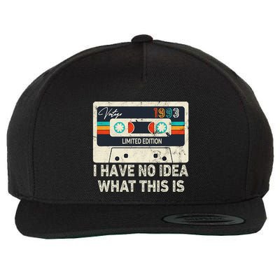 I Have No Idea What This Is Retro Cassette 80s 90s Outfit Wool Snapback Cap