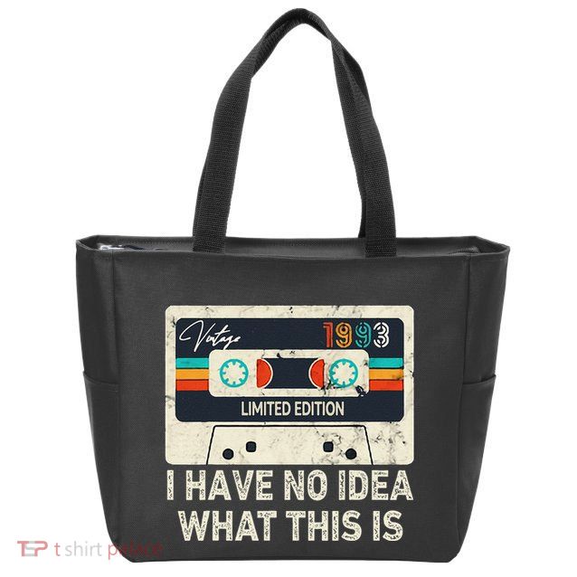 I Have No Idea What This Is Retro Cassette 80s 90s Outfit Zip Tote Bag