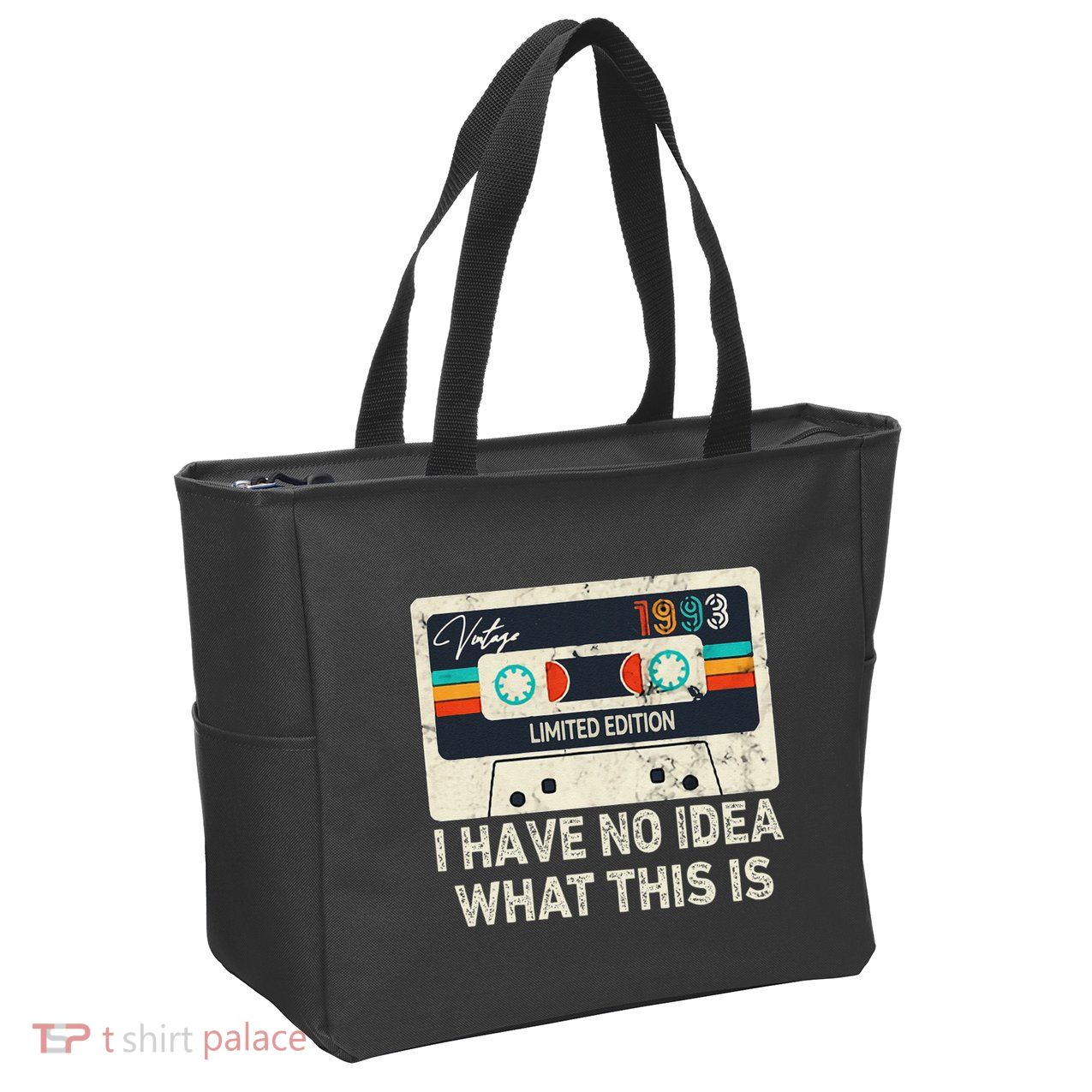 I Have No Idea What This Is Retro Cassette 80s 90s Outfit Zip Tote Bag