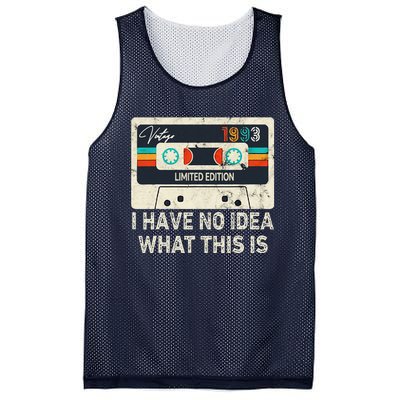 I Have No Idea What This Is Retro Cassette 80s 90s Outfit Mesh Reversible Basketball Jersey Tank