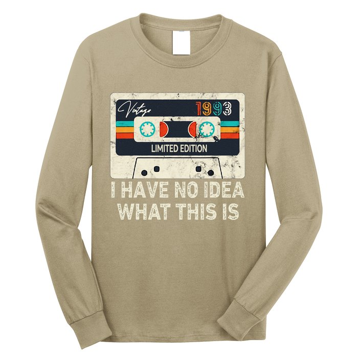 I Have No Idea What This Is Retro Cassette 80s 90s Outfit Long Sleeve Shirt