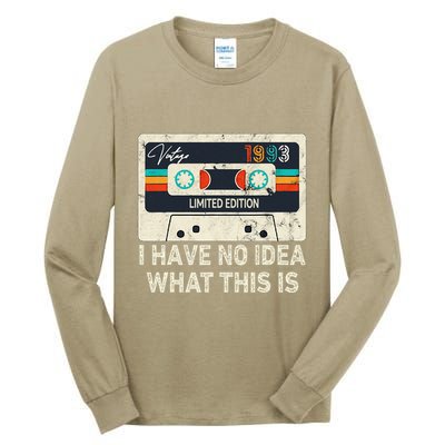 I Have No Idea What This Is Retro Cassette 80s 90s Outfit Tall Long Sleeve T-Shirt