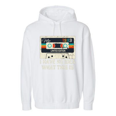 I Have No Idea What This Is Retro Cassette 80s 90s Outfit Garment-Dyed Fleece Hoodie