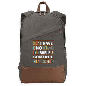 I Have No Shelf Control Funny Library Reading Lovers Cotton Canvas Backpack