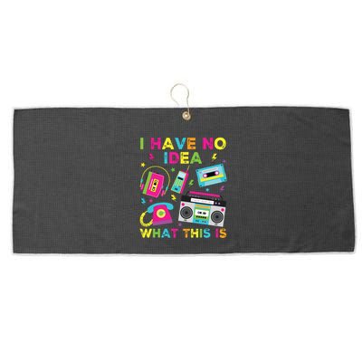 I Have No Idea What This Is 70s 80s 90s Large Microfiber Waffle Golf Towel
