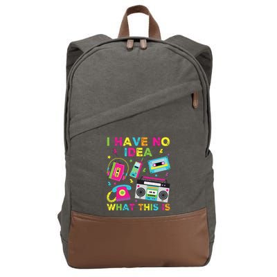 I Have No Idea What This Is 70s 80s 90s Cotton Canvas Backpack