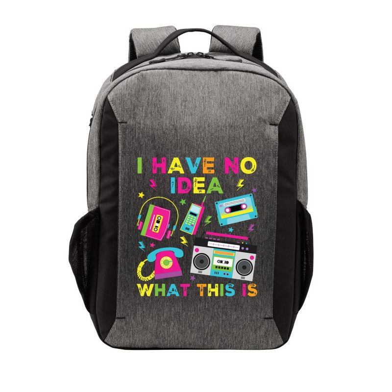 I Have No Idea What This Is 70s 80s 90s Vector Backpack