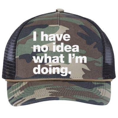 I Have No Idea What Im Doing Retro Rope Trucker Hat Cap