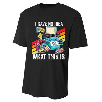 I Have No Idea What This Is 70s 80s 90s Theme Outfit Performance Sprint T-Shirt