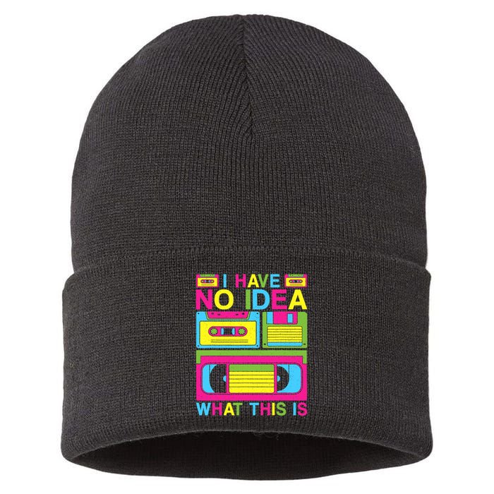 I Have No Idea What This Is 80s 90s Outfit Sustainable Knit Beanie