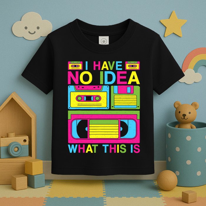 I Have No Idea What This Is 80s 90s Outfit Toddler T-Shirt