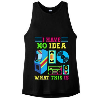 I Have No Idea What This Is 70s 80s 90s Themed Collection Ladies PosiCharge Tri-Blend Wicking Tank